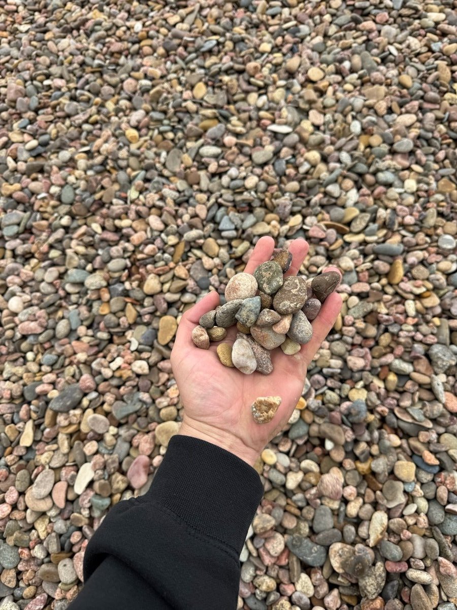 Colorado River Rock 1.25-1.75" rainbow colored decorative rock for landscaping